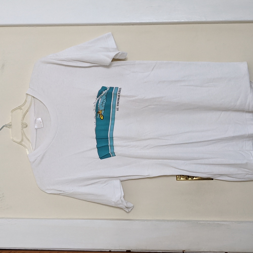 Retro 80's St. Thomas Virgin Islands Surfing Souvenir Single Stitch T-Shirt! L